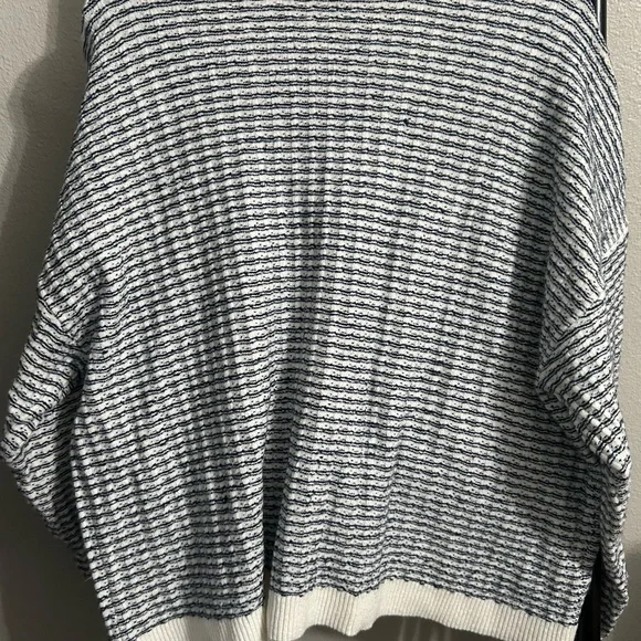 Loft Women's Striped Modern V-Neck Pocket Cardigan Nautical - Picture 7 of 7